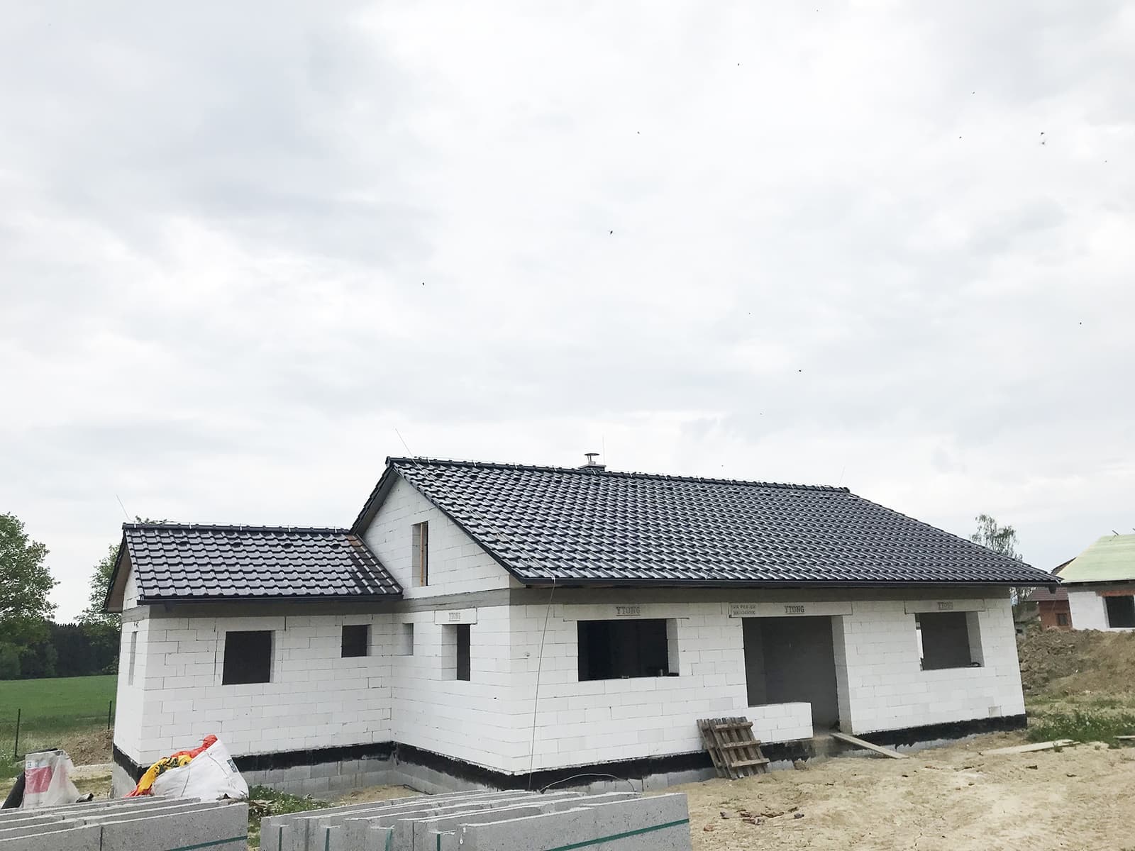Krytina na novostavbě